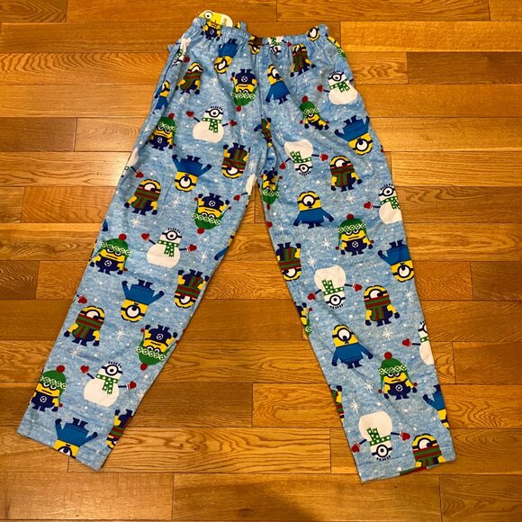 Minions Despicable Me Winter Christmas Holiday Fleece Pajama Pants Small NWT - Picture 7 of 7